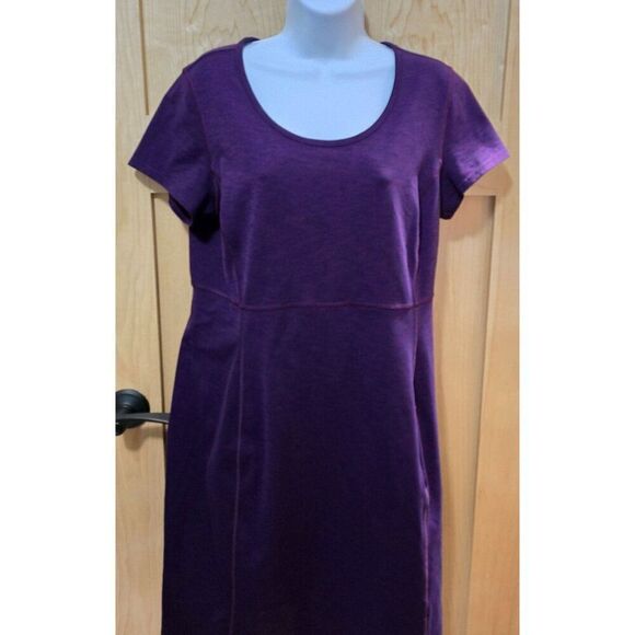 Duluth Trading NoGa Purple Activewear Dress M Nylon/Spandex Blend Short Sleeve - Picture 2 of 6